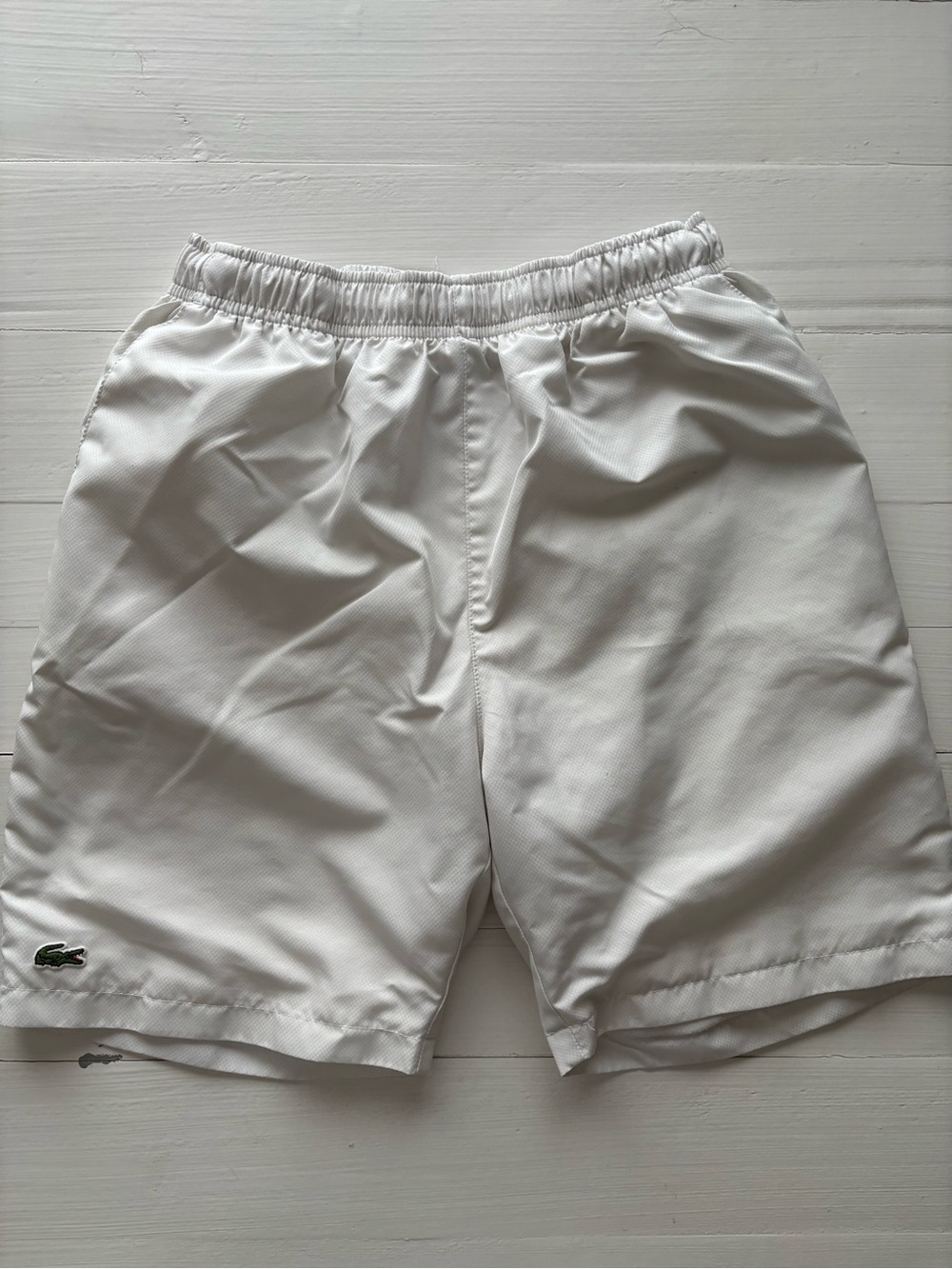Lacoste White Boys Athletic Tennis Shorts Size 12
